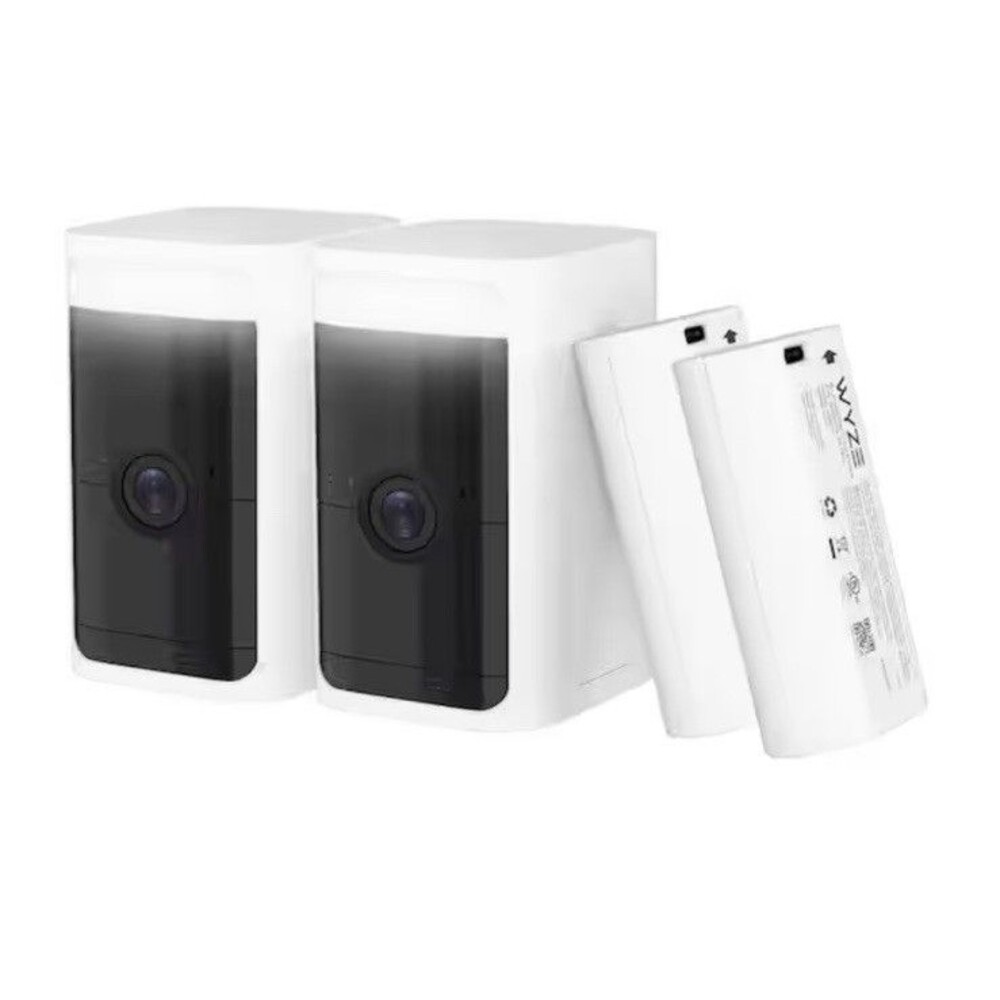 Wyze Battery Cam Pro Wireless Indoor/Outdoor Security Cameras (2-Pack) New